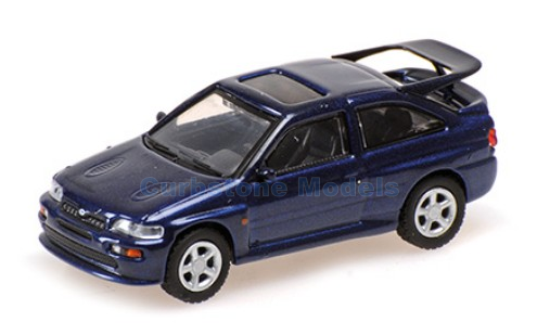 Modelauto 1:87 | Minichamps 870084022 | Ford escort cosworth blue metallic 1992
