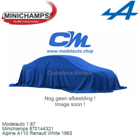 Modelauto 1:87 | Minichamps 870144321 | Alpine A110 Renault White 1963