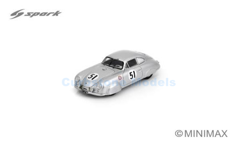 Modelauto 1:43 | Spark S9703 | Porsche KG 356 S1.1 1952 #51 - F.Hutschke von Hanstein - P.Müller