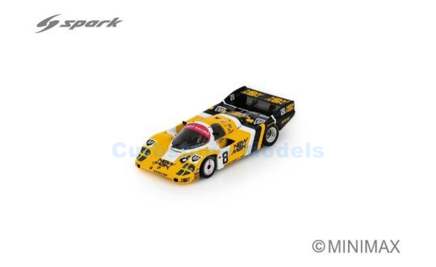 Modelauto 1:43 | Spark S9866 | Porsche 956 | NewMan Joest Racing 1985 #8 - M.de Narváez - P.Belmondo - K.Miller