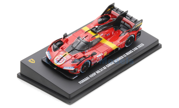 Modelauto 1:64 | Looksmart LS64001LM | Scuderia Ferrari AF-Corse 499P Hypercar 2023 #51 - J.Calado - A.Giovinazzi - A.Pier Guid