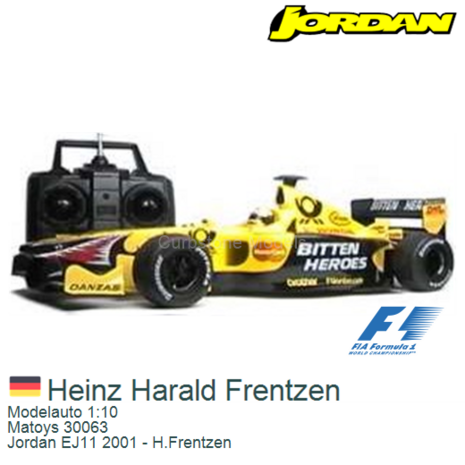 Modelauto 1:10 | Matoys 30063 | Jordan EJ11 2001 - H.Frentzen