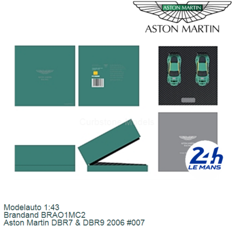 Modelauto 1:43 | Brandand BRAO1MC2 | Aston Martin DBR7 & DBR9 2006 #007