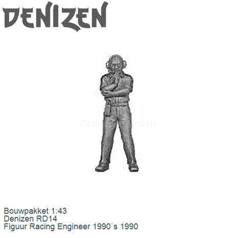 Bouwpakket 1:43 | Denizen RD14 | Figuur Racing Engineer 1990`s 1990