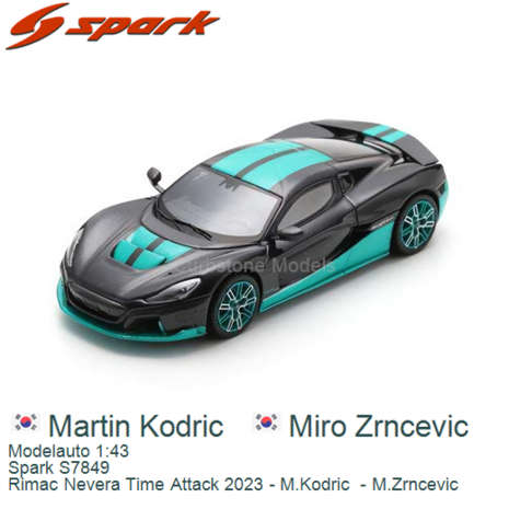 Modelauto 1:43 | Spark S7849 | Rimac Nevera Time Attack 2023 - M.Kodric  - M.Zrncevic 