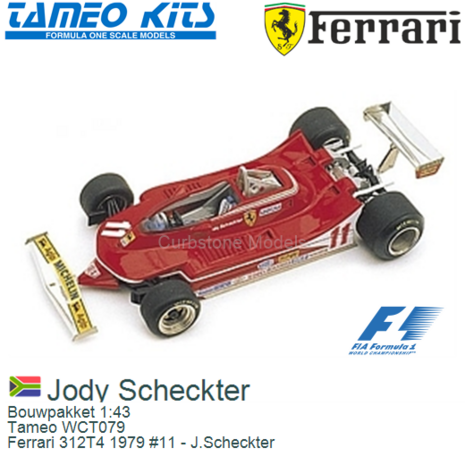 Bouwpakket 1:43 | Tameo WCT079 | Ferrari 312T4 1979 #11 - J.Scheckter