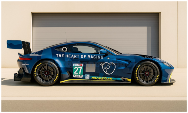 Modelauto 1:43 | Spark 25LM27 | Aston Martin Vantage AMR GT3 Evo LMGT3 | Heart of Racing Team 2025 #27 - Z.Robichon - I.James -