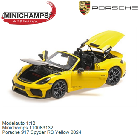 Modelauto 1:18 | Minichamps 110063132 | Porsche 917 Spyder RS Yellow 2024