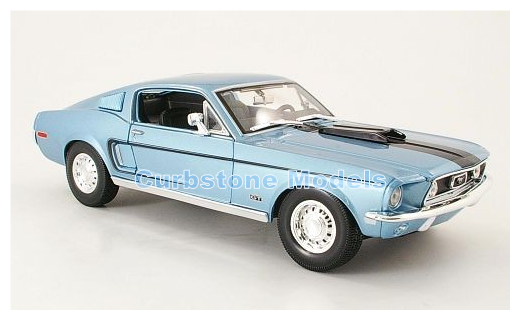 Modelauto 1:18 | Maisto 31167BLUE | Ford Mustang Cobra Jet Bright Blue 1968