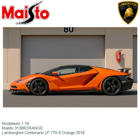 Modelauto 1:18 | Maisto 31386ORANGE | Lamborghini Centenario LP 770-4 Orange 2016