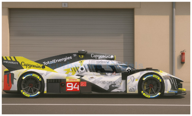 Modelauto 1:43 | Spark S9268 | Peugeot TotalEnergies 9x8 Hybrid Hypercar 2025 #94 - S.Vandoorne - M.Jakobsen - L.Duval