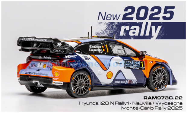 Modelauto 1:43 | IXO-Models RAM973C.22 | Hyundai i20 N Rally1 2025 #1 - T.Neuville - M.Wydaeghe