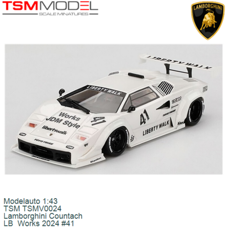 Modelauto 1:43 | TSM TSMV0024 | Lamborghini Countach | LB_Works 2024 #41