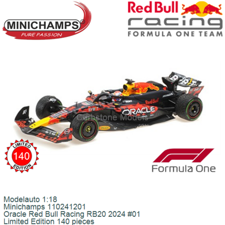 Modelauto 1:18 | Minichamps 110241201 | Oracle Red Bull Racing RB20 2024 #01