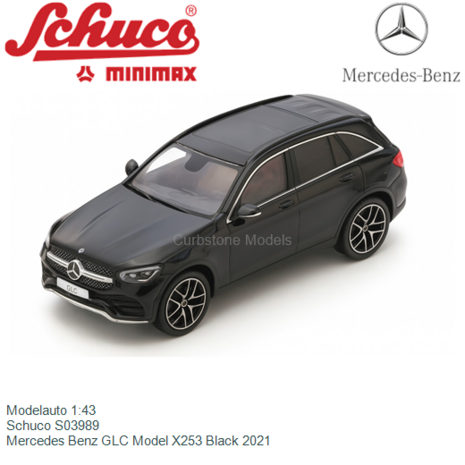 Modelauto 1:43 | Schuco S03989 | Mercedes Benz GLC Model X253 Black 2021