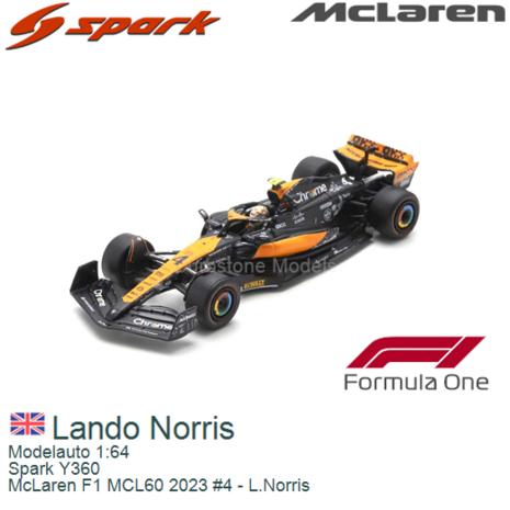 Modelauto 1:64 | Spark Y360 | McLaren F1 MCL60 2023 #4 - L.Norris