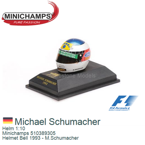 Helm 1:10 | Minichamps 510389305 | Helmet Bell 1993 - M.Schumacher