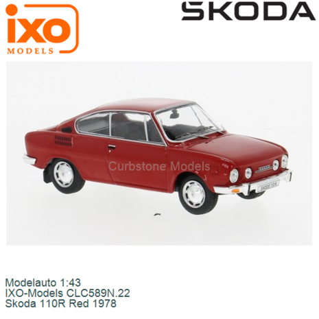 Modelauto 1:43 | IXO-Models CLC589N.22 | Skoda 110R Red 1978