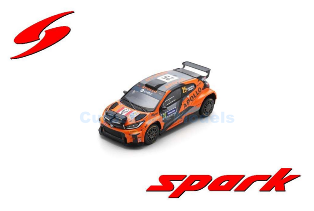 Modelauto 1:43 | Spark S6871 | Toyota Yaris GR Rally2 | Red Grey Team 2024 #25 - G.Linnamäe - J.Morgan