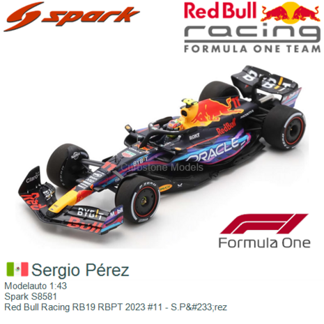 Modelauto 1:43 | Spark S8581 | Red Bull Racing RB19 RBPT 2023 #11 - S.P&#233;rez