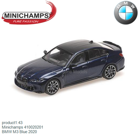 product1:43 | Minichamps 410020201 | BMW M3 Blue 2020