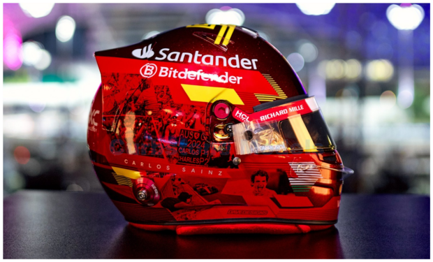 product1:5 | Looksmart LSHEL018 | Bell Helmet | Scuderia Ferrari 2024 #55 - C.Sainz