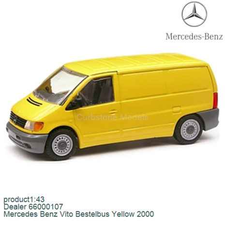 product1:43 | Dealer 66000107 | Mercedes Benz Vito Bestelbus Yellow 2000