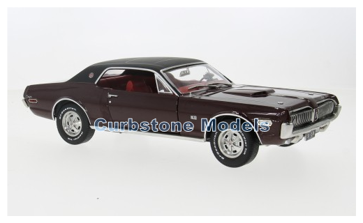 product1:18 | Sunstar 1574 | Mercury Cougar XR7-G Dark Red 1968