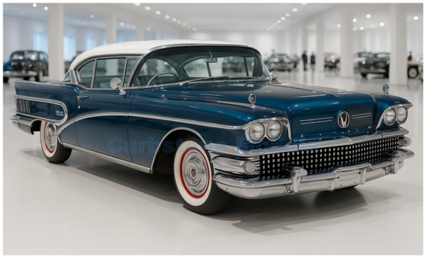 product1:18 | Sunstar 4808 | Buick Limited Riviera Coupé Blue 1958