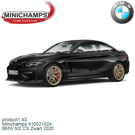 product1:43 | Minichamps 410021024 | BMW M2 CS Zwart 2020