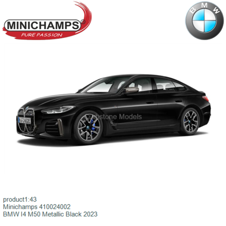 product1:43 | Minichamps 410024002 | BMW I4 M50 Metallic Black 2023