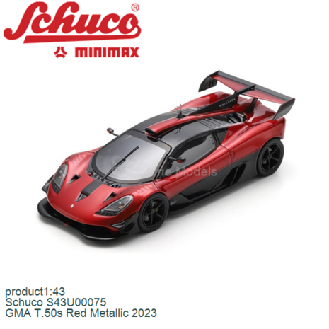 product1:43 | Schuco S43U00075 | GMA T.50s Red Metallic 2023