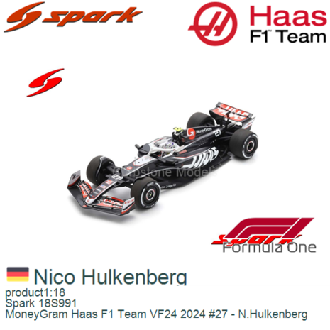 product1:18 | Spark 18S991 | MoneyGram Haas F1 Team VF24 2024 #27 - N.Hulkenberg