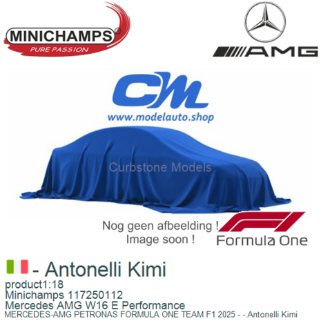 product1:18 | Minichamps 117250112 | Mercedes AMG W16 E Performance | MERCEDES-AMG PETRONAS FORMULA ONE TEAM F1 2025 - -.Antone