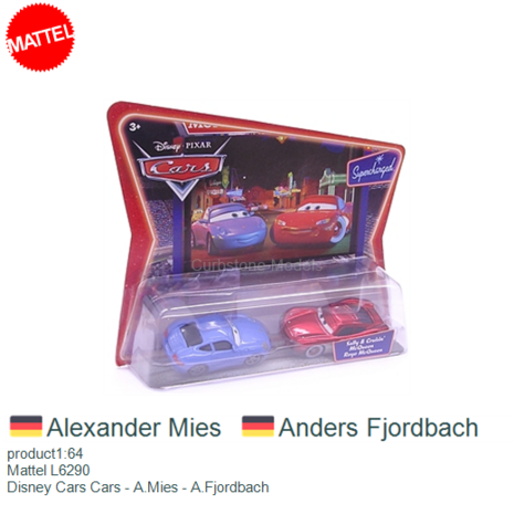 product1:64 | Mattel L6290 | Disney Cars Cars - A.Mies - A.Fjordbach