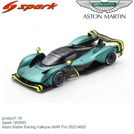 product1:18 | Spark 18S943 | Aston Martin Racing Valkyrie AMR Pro 2022 #002