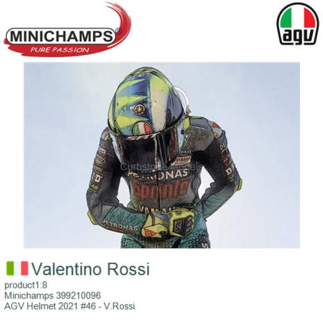 product1:8 | Minichamps 399210096 | AGV Helmet 2021 #46 - V.Rossi