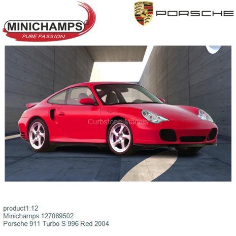 product1:12 | Minichamps 127069502 | Porsche 911 Turbo S 996 Red 2004