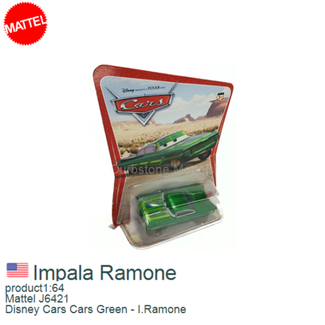 product1:64 | Mattel J6421 | Disney Cars Cars Green - I.Ramone