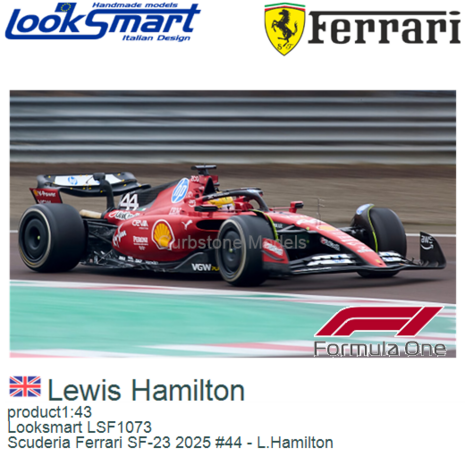 product1:43 | Looksmart LSF1073 | Scuderia Ferrari SF-23 2025 #44 - L.Hamilton