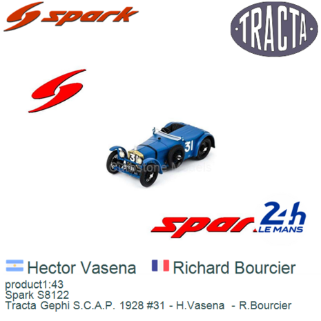 product1:43 | Spark S8122 | Tracta Gephi S.C.A.P. 1928 #31 - H.Vasena  - R.Bourcier