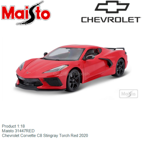 Product 1:18 | Maisto 31447RED | Chevrolet Corvette C8 Stingray Torch Red 2020