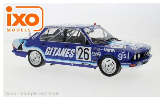 product1:18 | IXO-Models 18RMC183A.22 | BMW 520i (E28) | Gitanes 1982 #26 - T.Tassin - J.Jarier - M.Trintignant