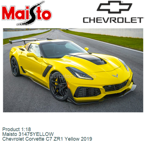 Product 1:18 | Maisto 31475YELLOW | Chevrolet Corvette C7 ZR1 Yellow 2019