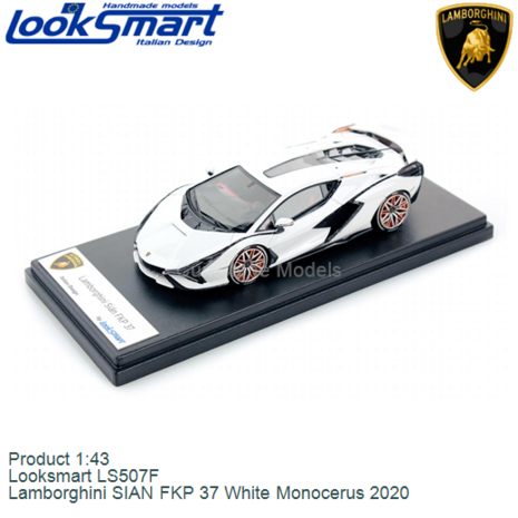 Product 1:43 | Looksmart LS507F | Lamborghini SIAN FKP 37 White Monocerus 2020
