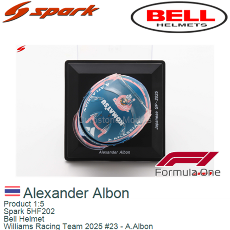 Product 1:5 | Spark 5HF202 | Bell Helmet | Williams Racing Team 2025 #23 - A.Albon