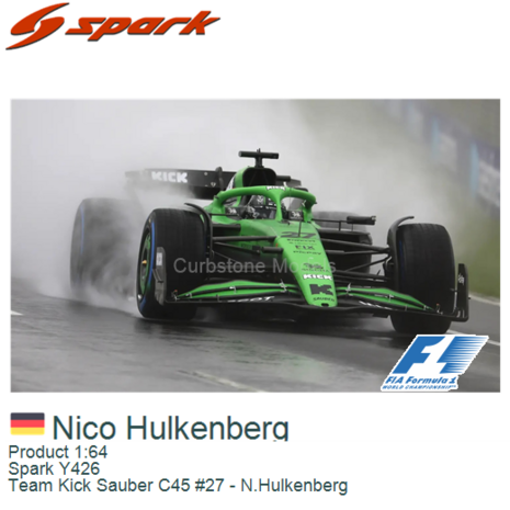 Product 1:64 | Spark Y426 | Team Kick Sauber C45 #27 - N.Hulkenberg