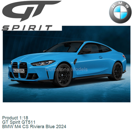 Product 1:18 | GT Spirit GT511 | BMW M4 CS Riviera Blue 2024