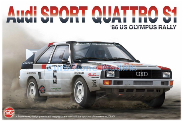 Product 1:24 | NuNu Model Kit PN24023 | Audi Quattro S1 1986 #5 - J.Buffam - N.Wilson
