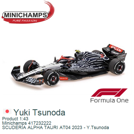 Product 1:43 | Minichamps 417232222 | SCUDERIA ALPHA TAURI AT04 2023 - Y.Tsunoda